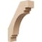 Ekena Millwork 3-inch W x 10-inch D x 14-inch H Pescadero Rough Cedar Woodgrain TimberThane Knee Brace, Primed BRCUR03X10X14PECRCPR - alternate 1